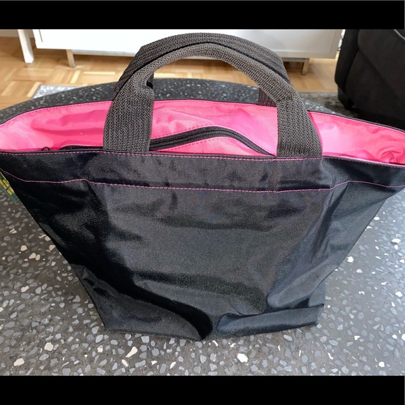 herve chapelier Handbags - Herve Chapelier Tote Black and Pink